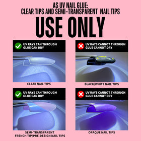 NOVO OVO application image of press-on nail being set for precise, bubble-free adhesion