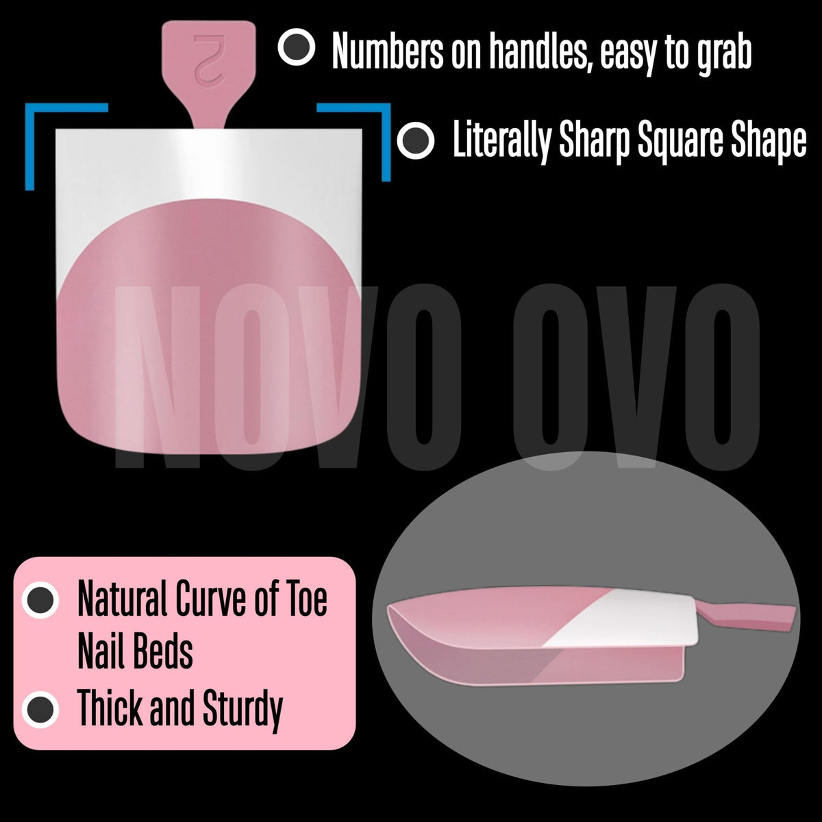 NOVO OVO close-up of matte surface detail showing texture ideal for nail art and painting