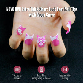 NOVO OVO close-up of moon curve showing snug fit and reduced filing time