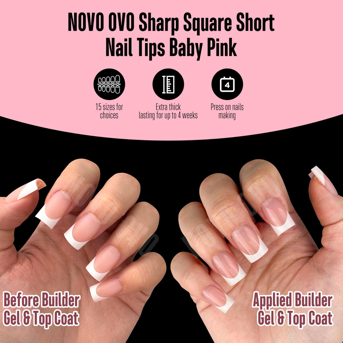 NOVO OVO tips beside a finger for scale to choose the correct size
