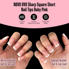 NOVO OVO tips beside a finger for scale to choose the correct size