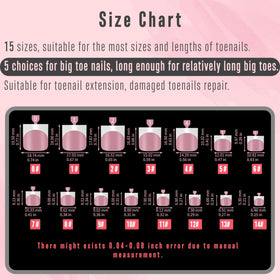 NOVO OVO toenail tips beside a ruler showing scale and customizable length benefit