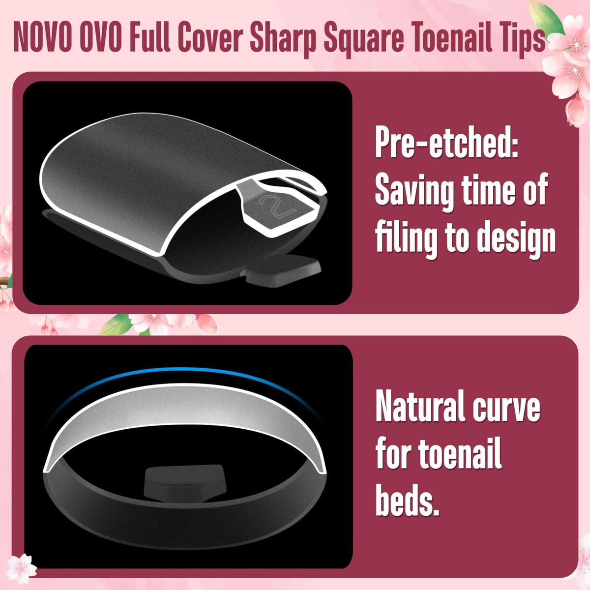NOVO OVO close-up of sharp square edge delivering crisp square pedicure