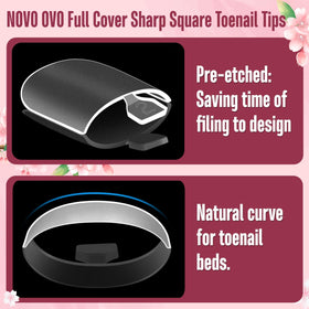 NOVO OVO close-up of sharp square edge delivering crisp square pedicure