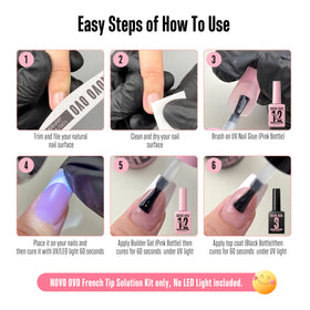 NOVO OVO demonstration of clear tip transparency, confirms compatibility with light-cure