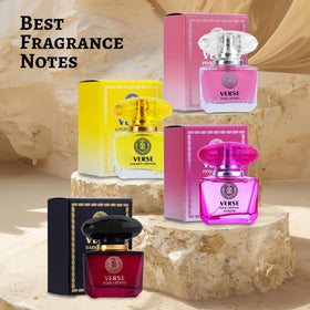 NovoGlow Verse Pink Crystal bottle profile, light floral freshness ready to wear