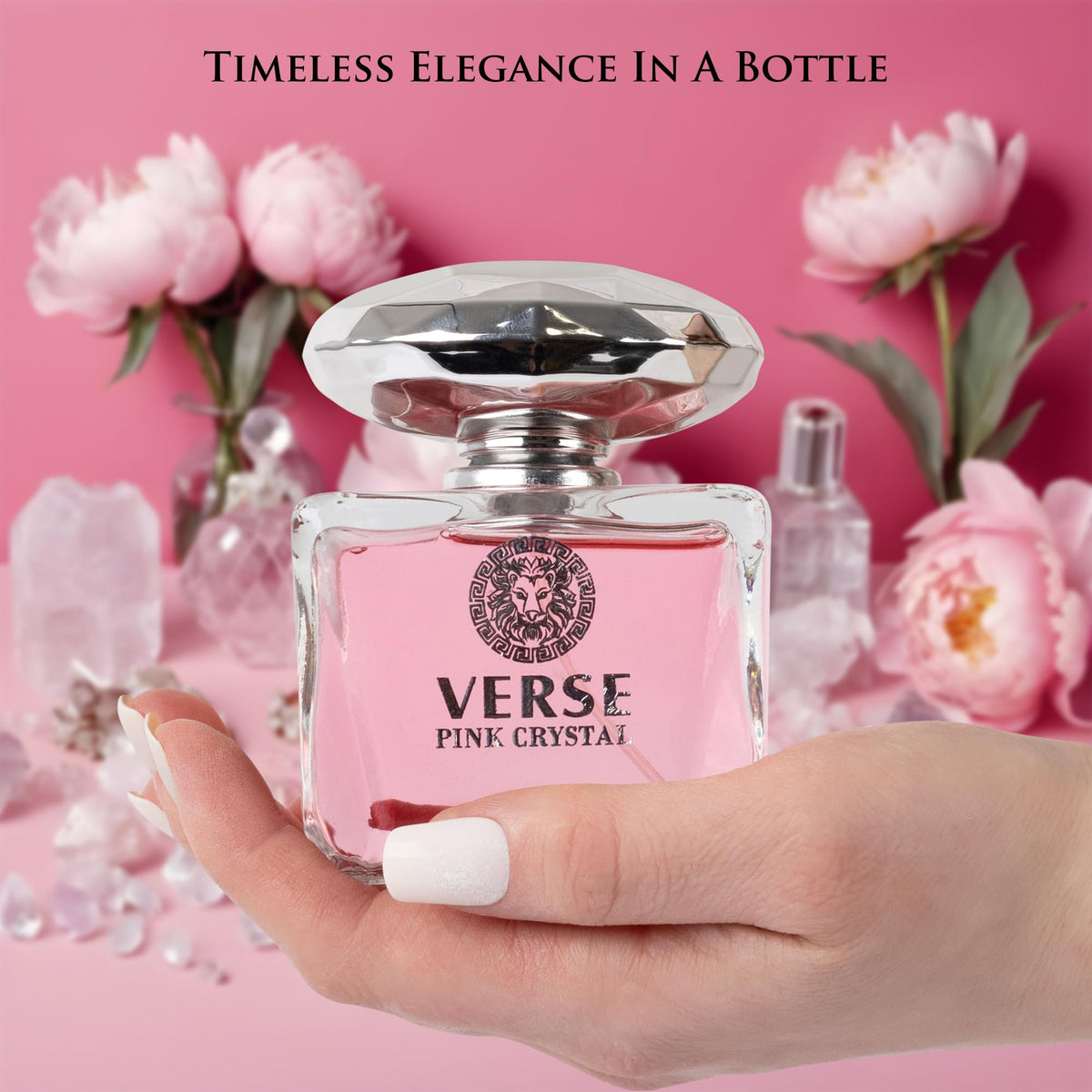 Peony and lotus heart notes with NovoGlow conveying soft floral elegance