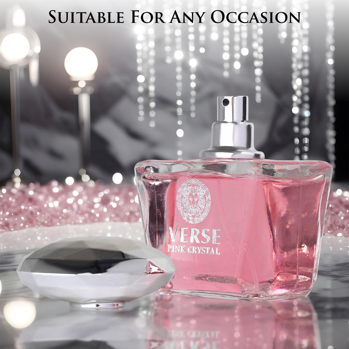 Woman wearing NovoGlow verse pink crystal showing stylish everyday allure