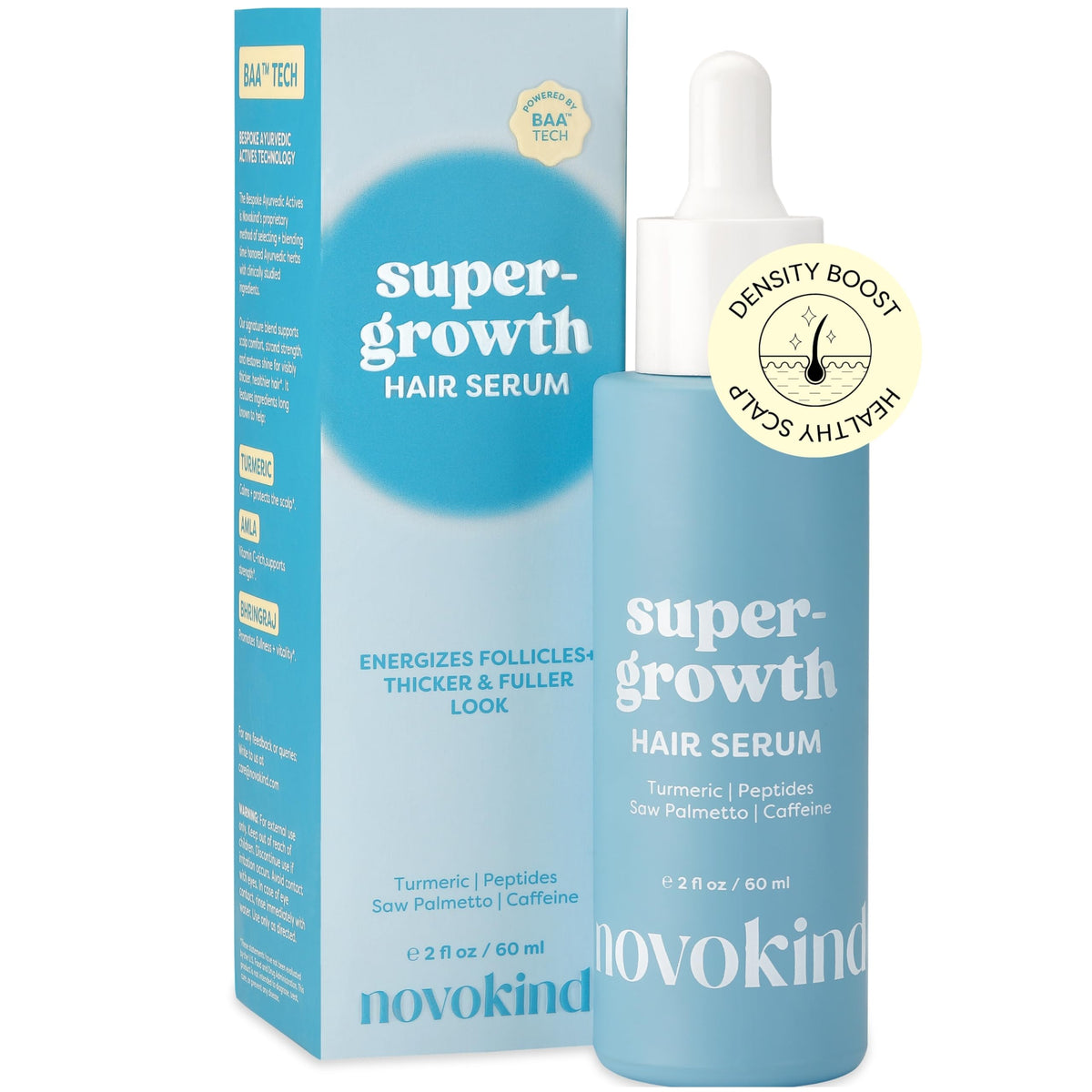 Novokind front bottle shot showing sleek packaging and product benefit