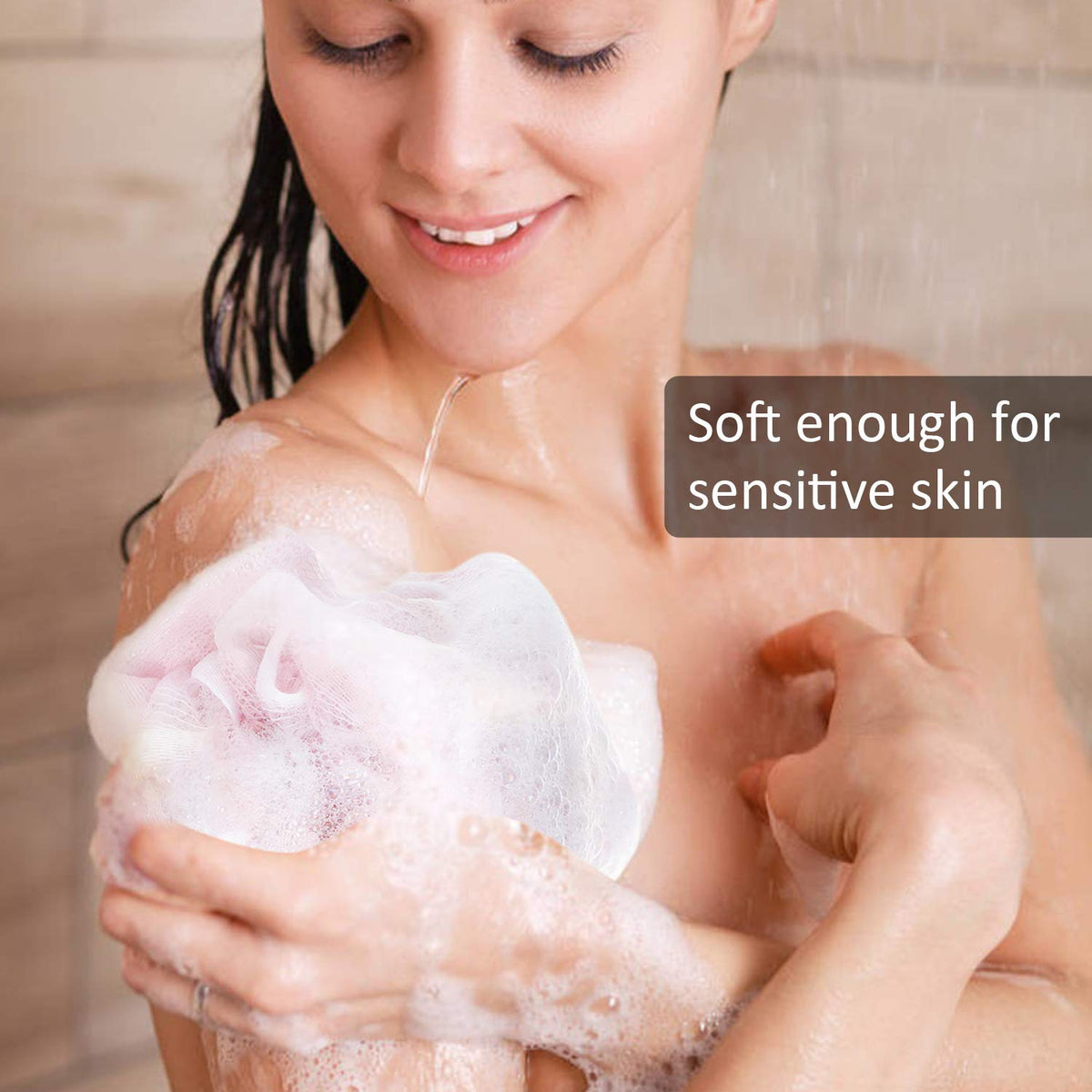 novosun close-up mesh texture highlighting gentle exfoliation