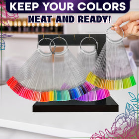 Novsix swatches stored in a pouch for portable, protected color library