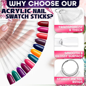 Novsix swatch set displayed on a salon station to speed client choices