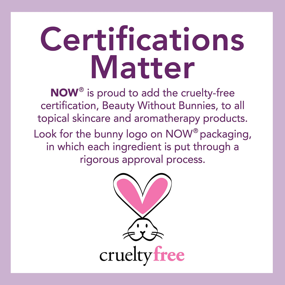 NOW Foods castor oil ingredients and GMP certification badges emphasizing quality assurances