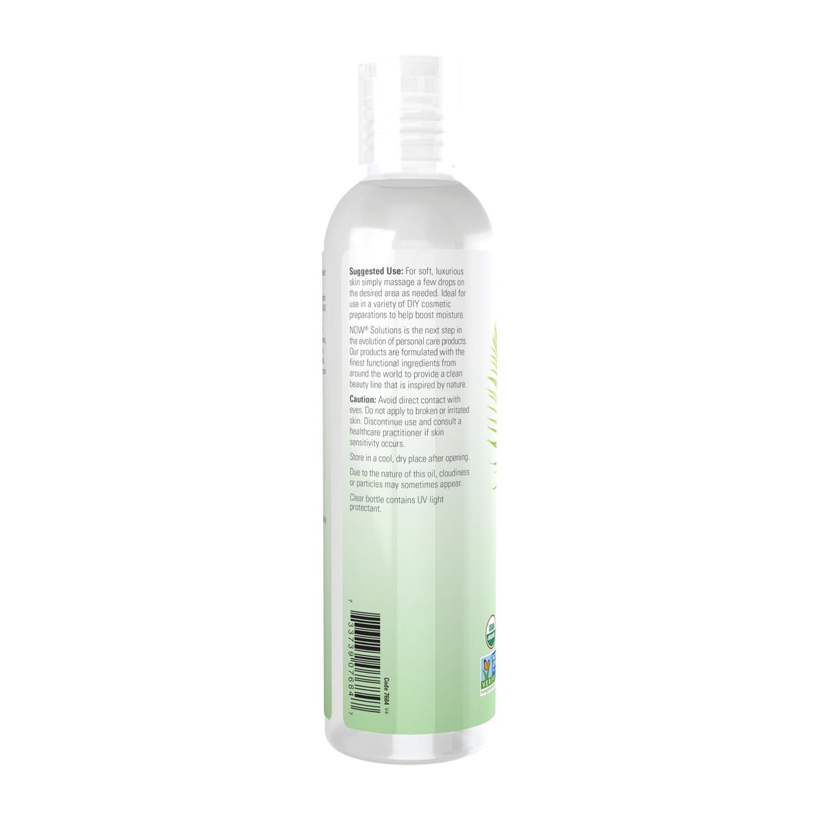 NOW Foods glycerin pouring closeup highlighting clear texture and easy dispensing