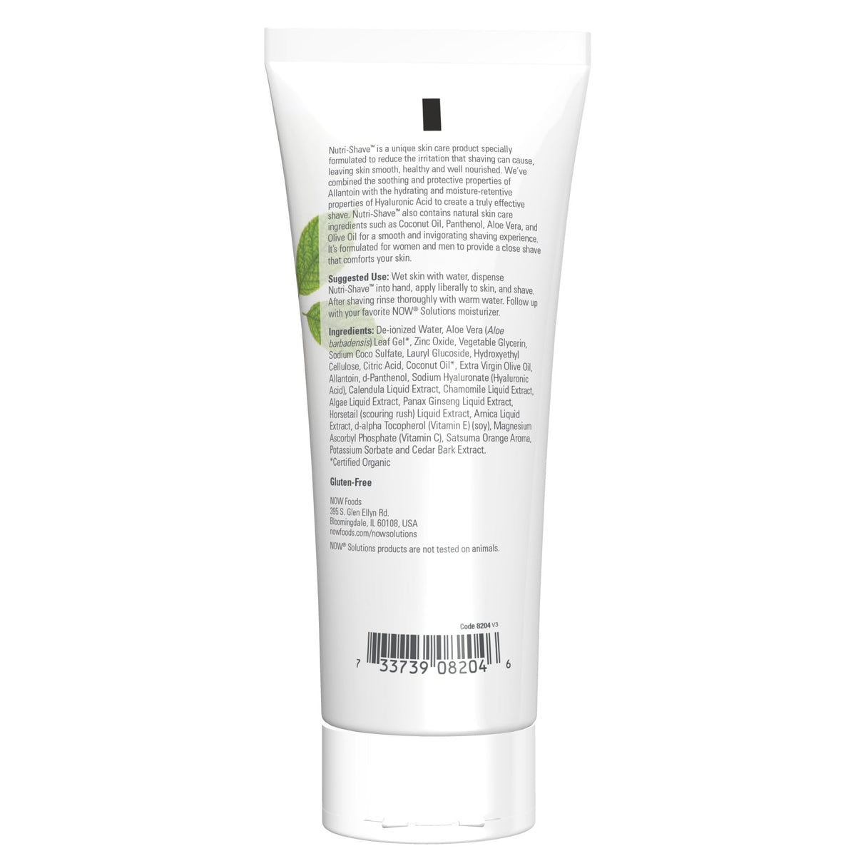 NOW Foods Nutri-Shave cream texture close-up highlighting smooth hydration