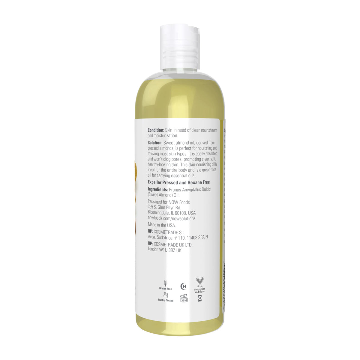 NOW Foods oil being poured highlighting silky texture and absorption