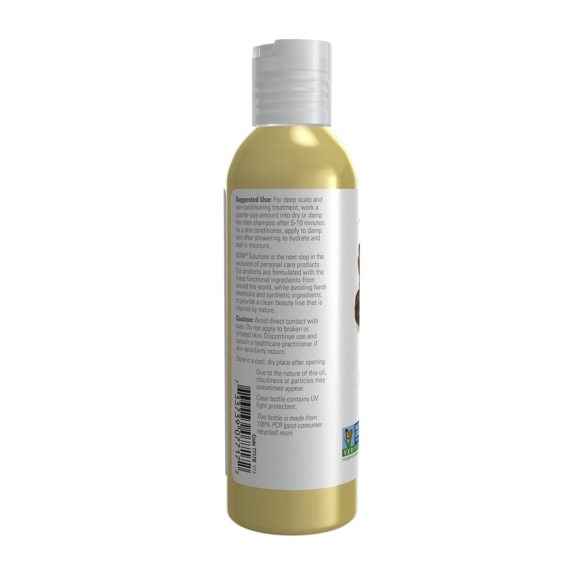 NOW Foods jojoba oil pouring texture on hand demonstrating fast-absorbing, non-greasy feel