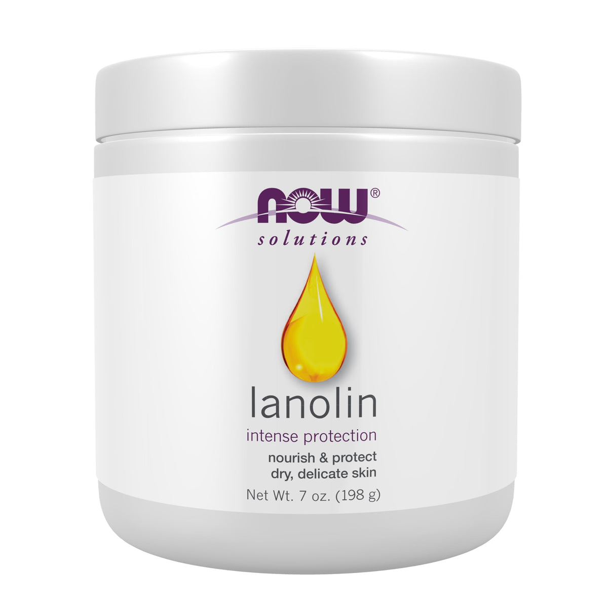 NOW Foods jar front packaging showing product name and 7-ounce size, protects skin