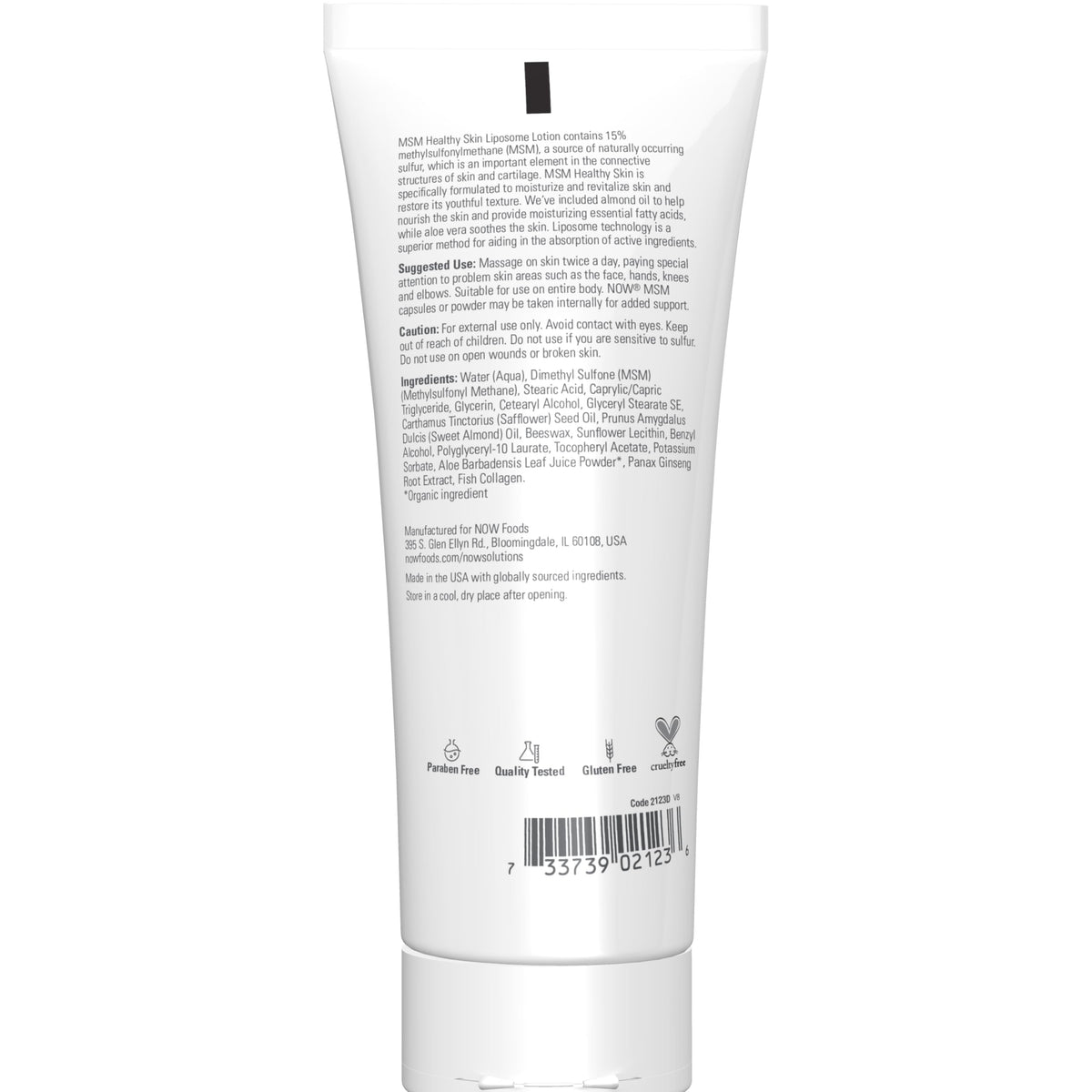 NOW Solutions lotion texture close-up demonstrating smooth spreadability and hydration