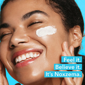 Noxzema jar on bathroom counter styled for everyday routine and convenience benefit