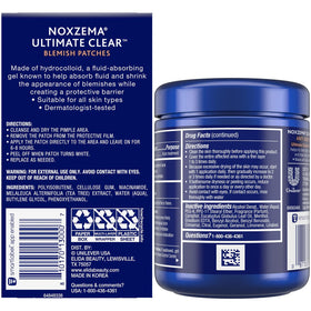 Noxzema blemish patches close-up showing hydrocolloid texture and protective benefits
