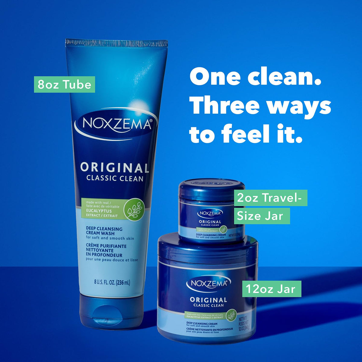 Noxzema jar on a bath shelf showing everyday skincare placement