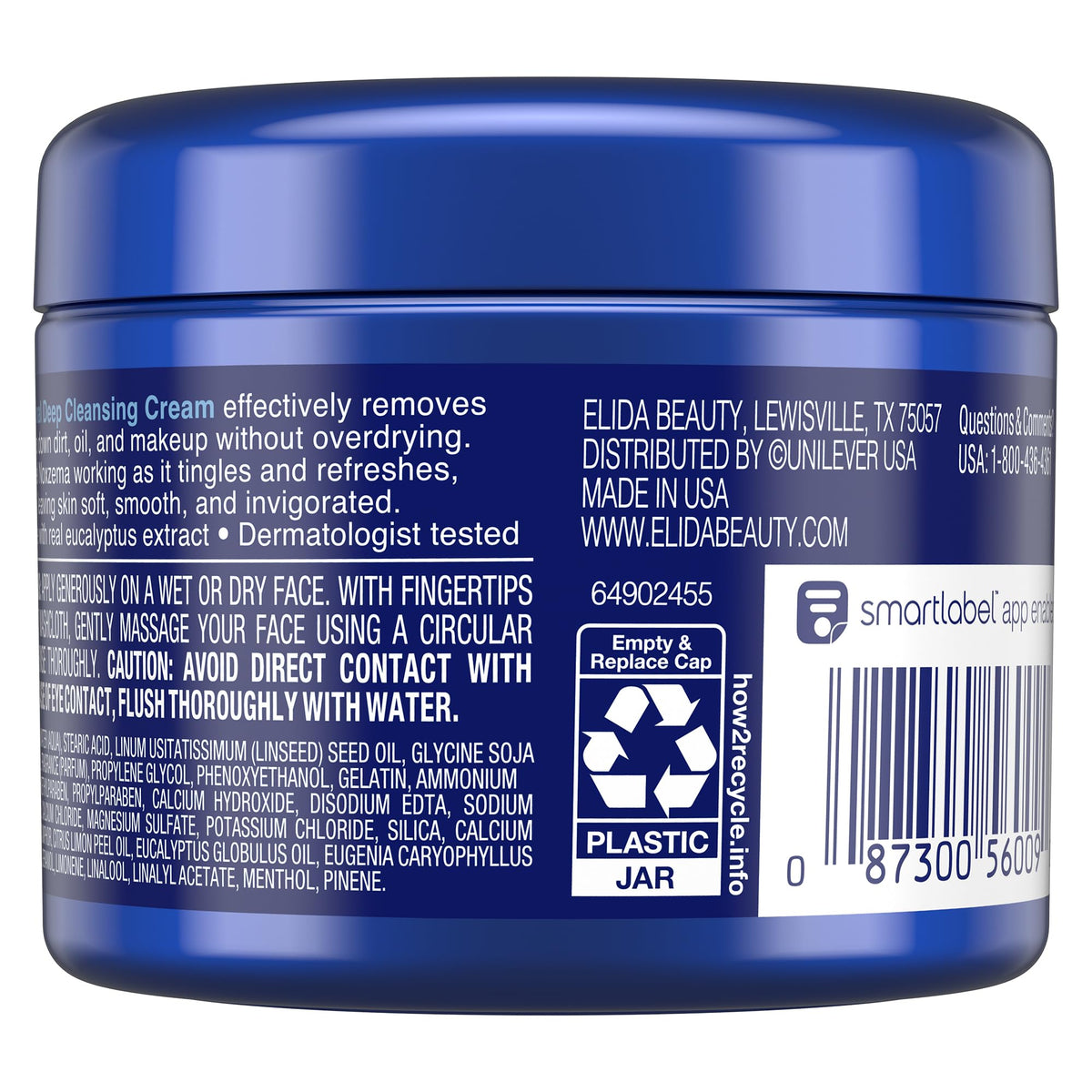close-up texture of Noxzema cream with eucalyptus for refreshing cleanse benefit