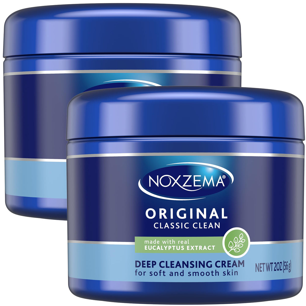 Noxzema front jar view showing packaging and convenient travel size