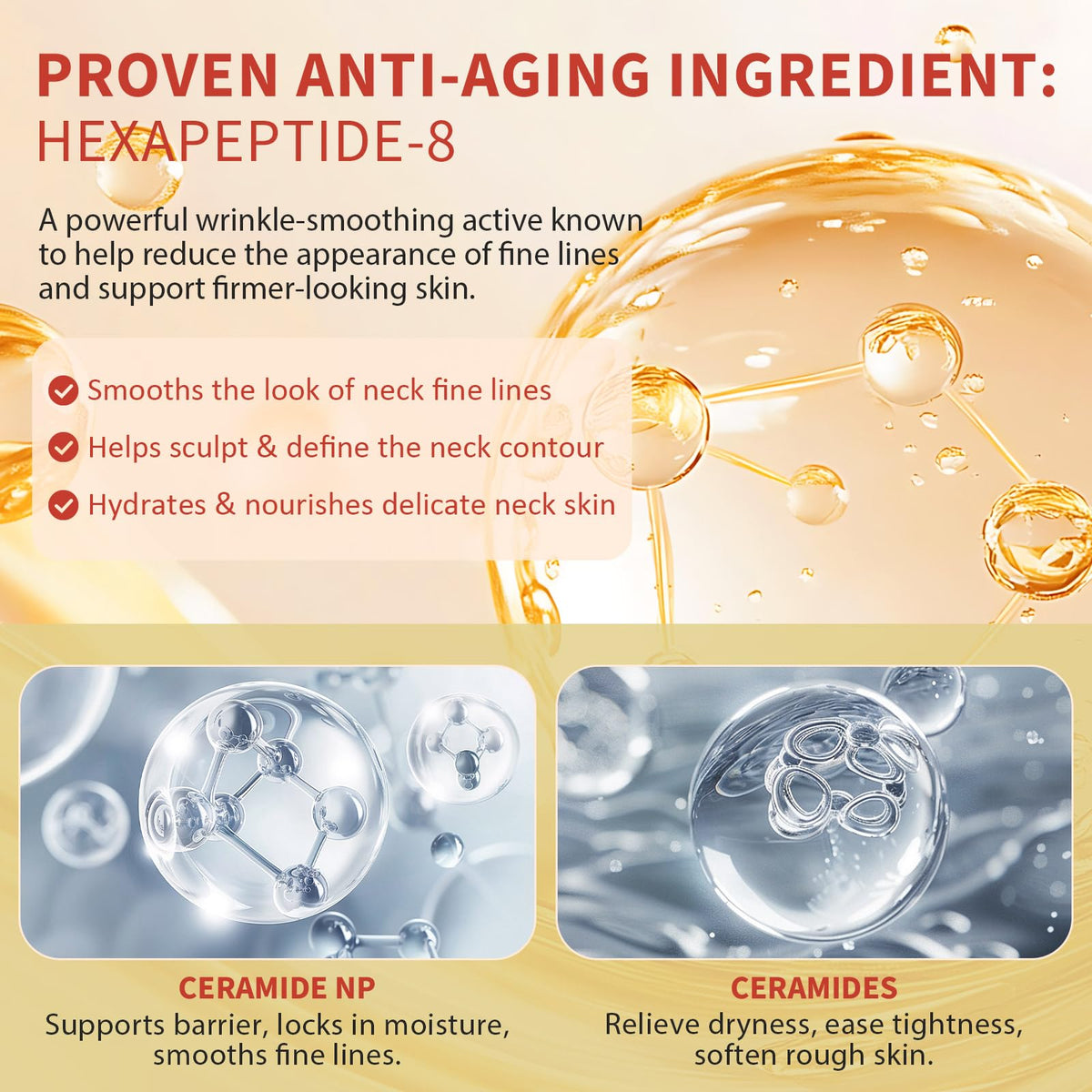 NQINQI open jar view revealing smooth cream for firming neck use