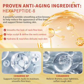 NQINQI open jar view revealing smooth cream for firming neck use