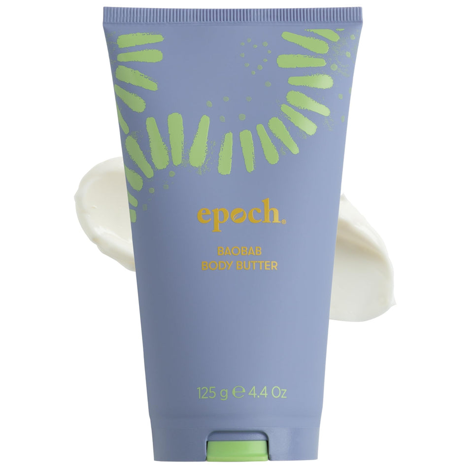 Nu Skin Epoch Baobab front jar showing label and packaging benefit of rich hydration