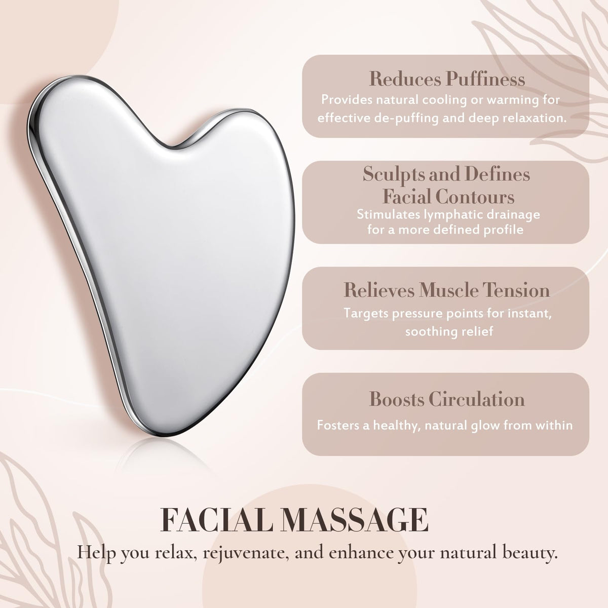 Nuanchu chilled metal gua sha on towel illustrating instant cooling and de-puffing effect