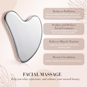 Nuanchu chilled metal gua sha on towel illustrating instant cooling and de-puffing effect