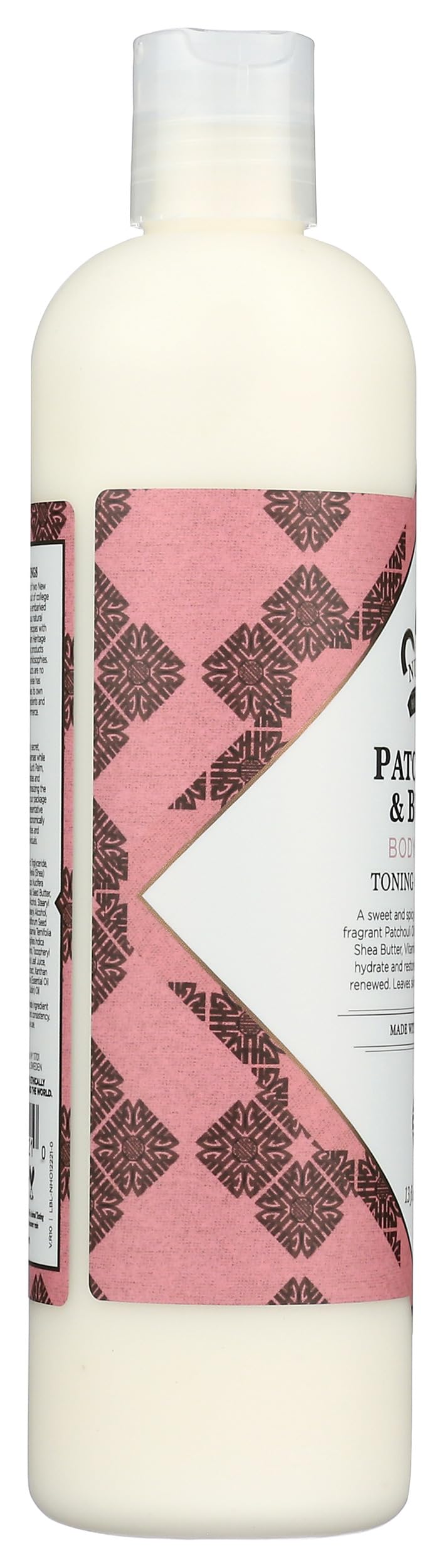 Nubian Heritage ingredients label closeup highlighting shea and rose hips