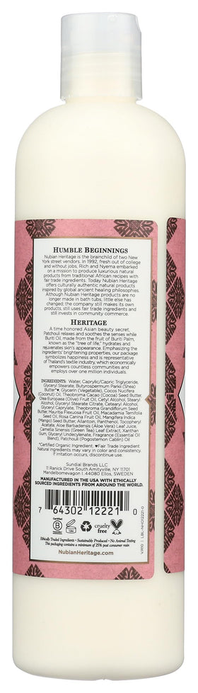Nubian Heritage pump top detail for easy dispensing and controlled use