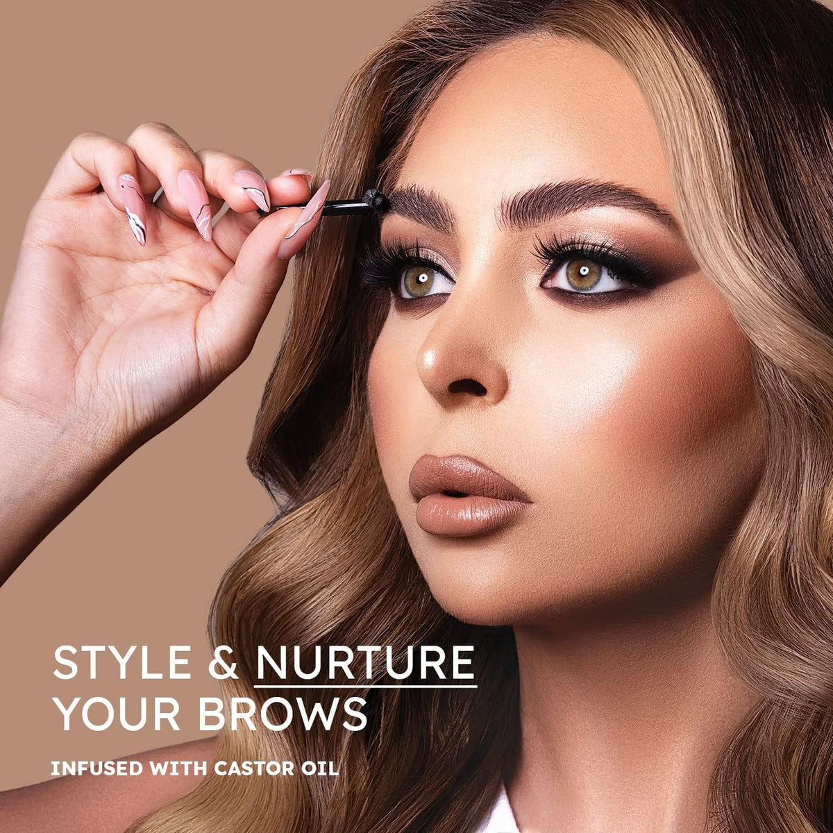 NueDerma castor oil ingredient droplet emphasizing conditioning benefit