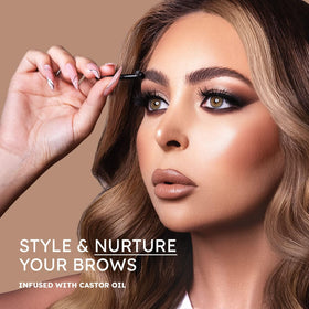 NueDerma castor oil ingredient droplet emphasizing conditioning benefit