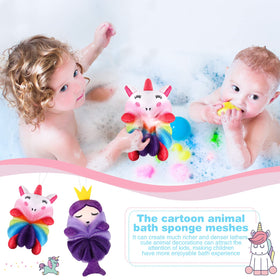 Nuenen hanging loofah by loop to air dry preventing mildew and extending sponge life