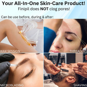 Nufree Finipil Lait 50 in a salon setting illustrating professional aftercare use