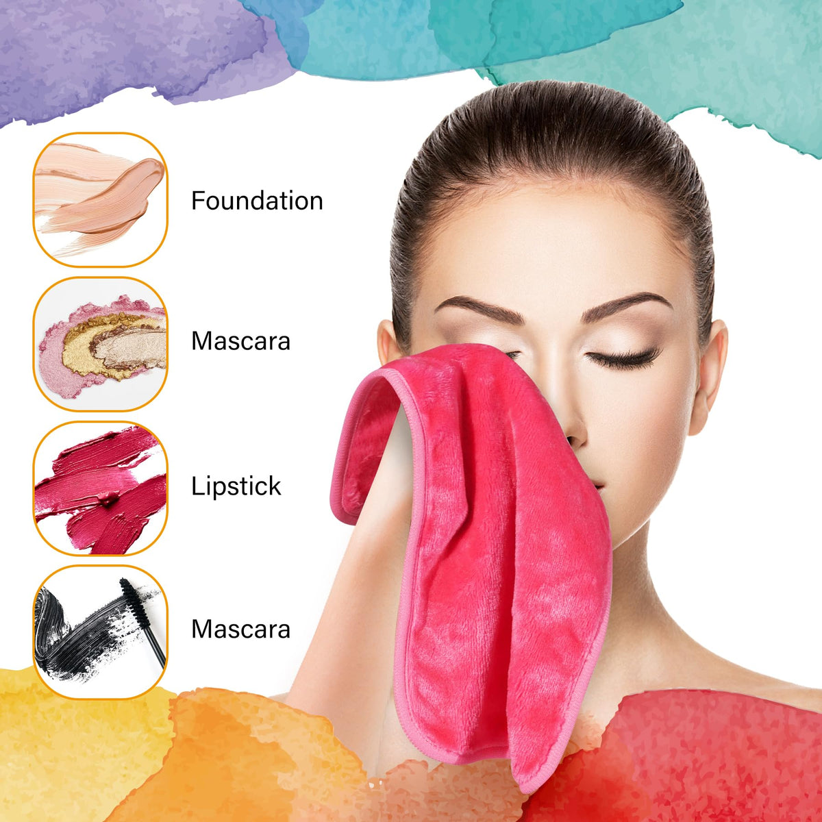 NUGILLA close-up microfiber texture that gently lifts makeup