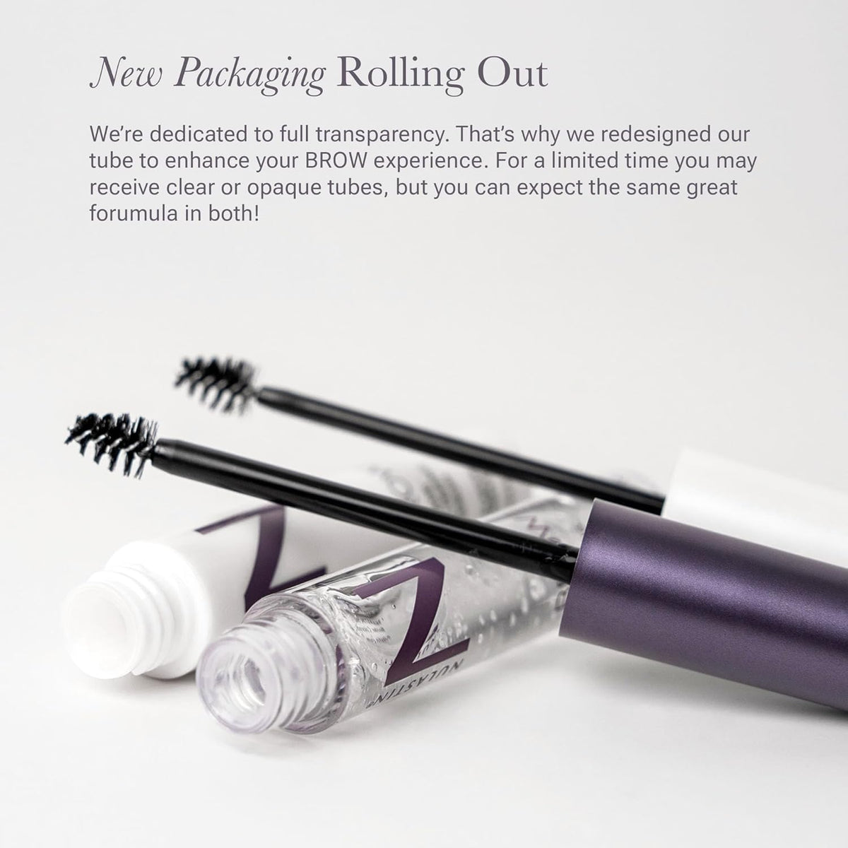 NULASTIN applying serum to eyebrow demonstrating targeted coverage for sparse areas