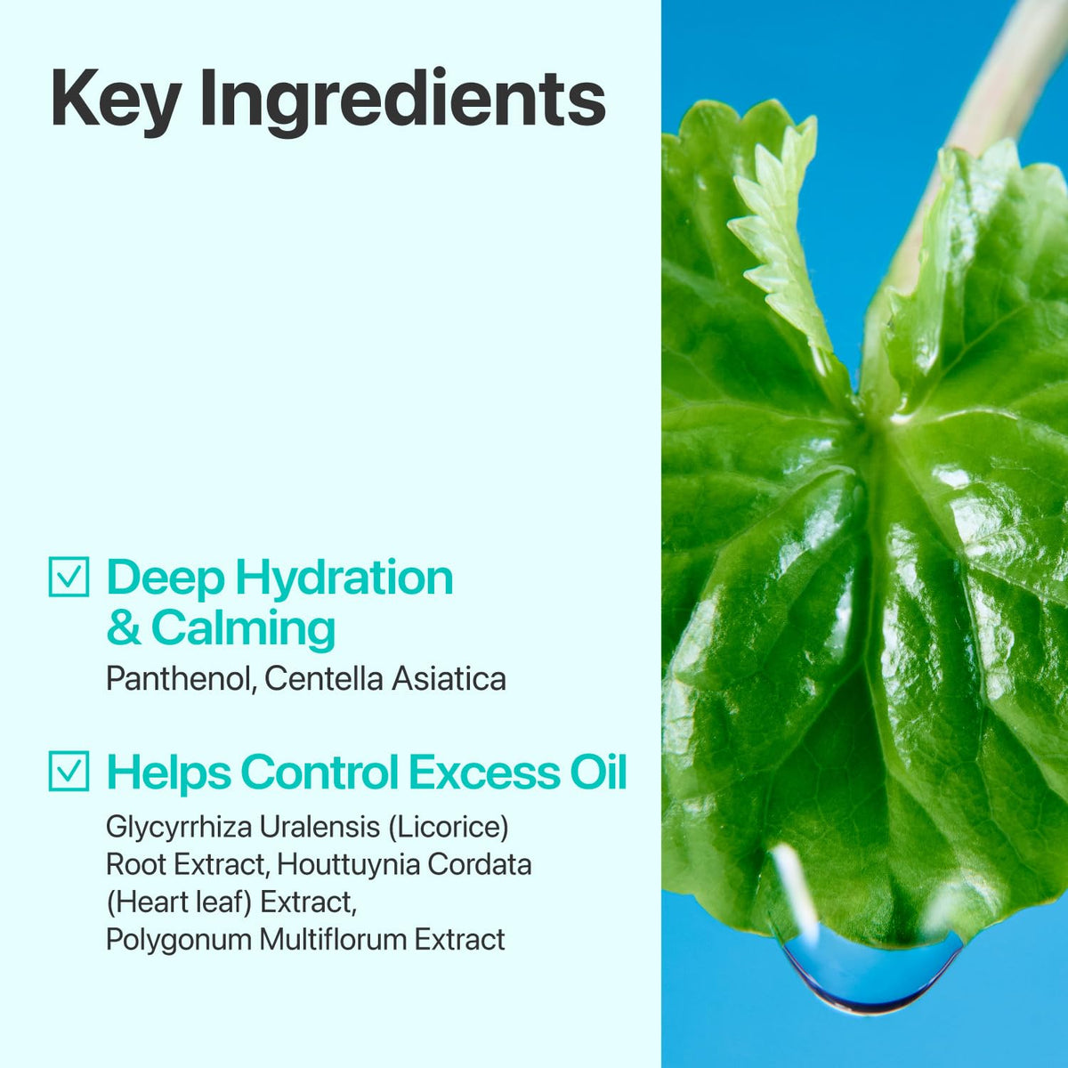 numbuzin toner droplet on hand showing easy absorption benefit