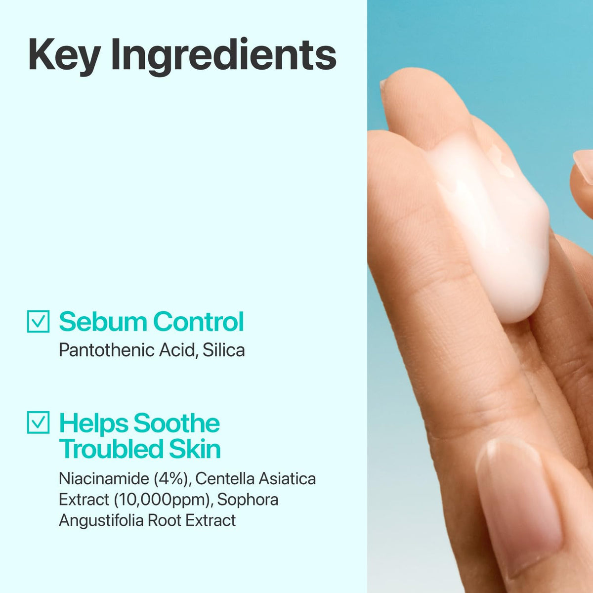 numbuzin mixed with powder demonstrating oil-absorbing application