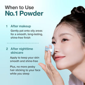 numbuzin before and after split face showing reduced shine and blurred pores