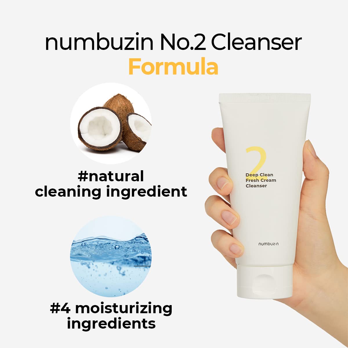 numbuzin label ingredients detail showing natural surfactants and hydration benefit