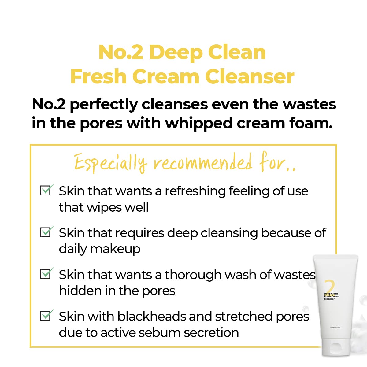 numbuzin paired with numbuzin no.1 cleansing oil for complete double-cleanse benefit