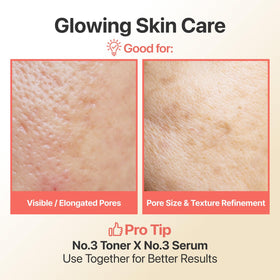 numbuzin before and after skin swatch showing improved texture appearance