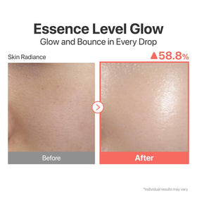 numbuzin essence on skin demonstrating quick absorption and dewy look