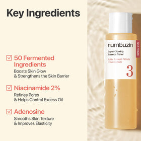 numbuzin label detail with ingredients list highlighting fermented actives
