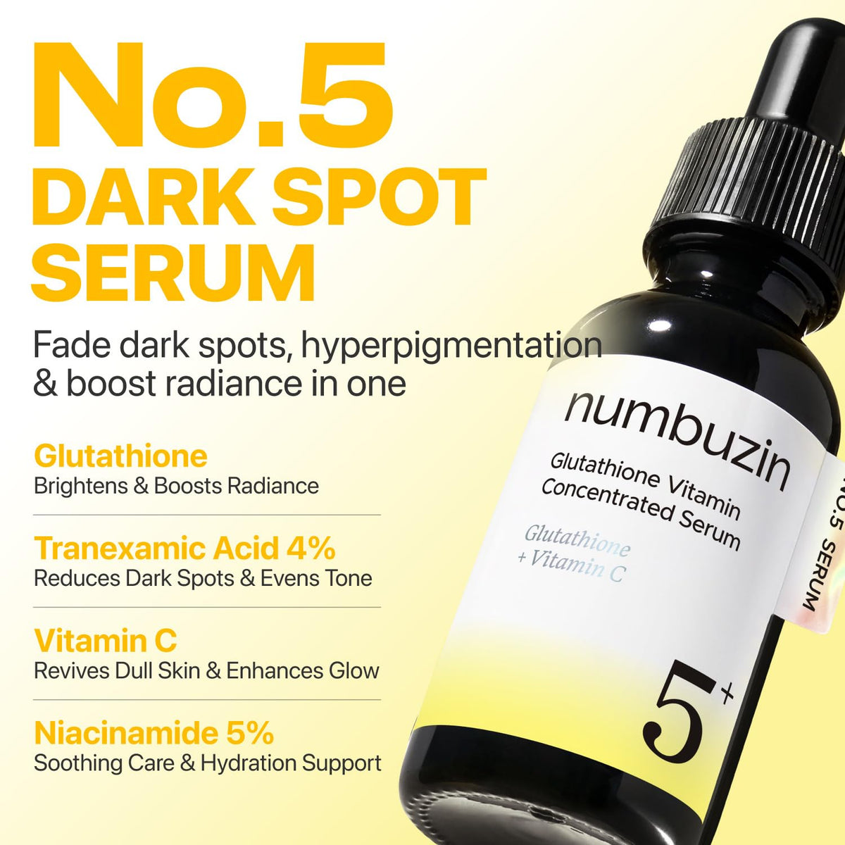 numbuzin serum dropper dispensing clear fluid for lightweight feel